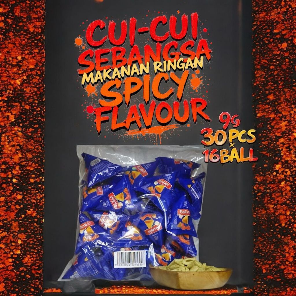 

[ BERKAH ] Cui Cui Sebangsa 9gr x 30pcs CuiCui Snack Spicy Flavored Seaweed Flavored Makanan Ringan Rasa Pedas Rumput Laut Cemilan Snack Anak Murah Halal