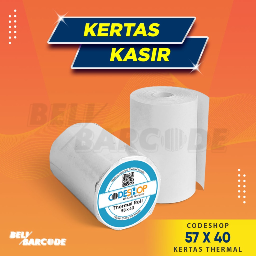 

Thermal Paper Roll Black 57x40 Kertas Struk Hitam 57 x 40 Termal