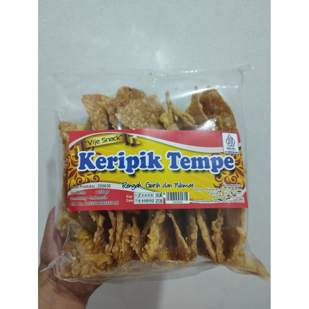 

KERIPIK TEMPE GURIH KRIUK ORIGINAL [250g] Vije