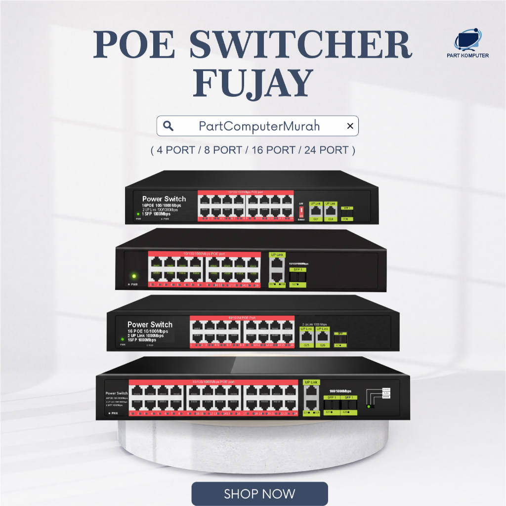 Switch Ethernet Hub FG Series 4/8/16/24 Port + Uplink LAN Network Switch 10/100Mbps Full Speed Untuk