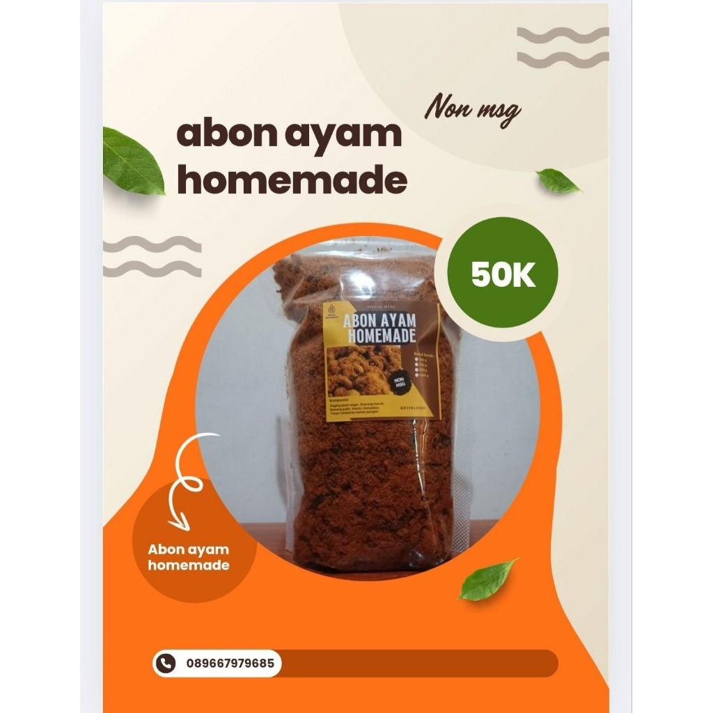 

Abon ayam home made non msg berkualitas enak gurih