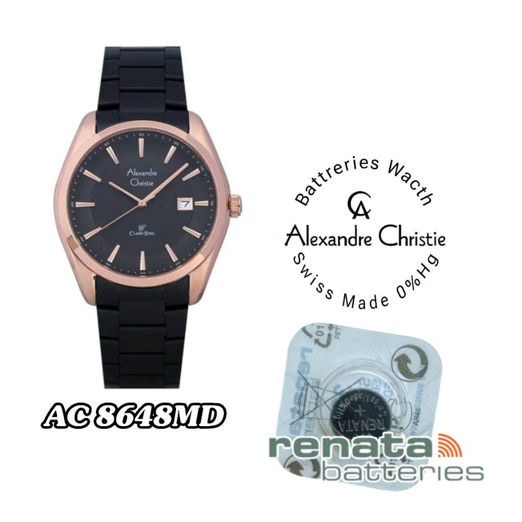 8648MD battrai jam tangan Alexandre Christie battrai pengganti battrai jam tangan