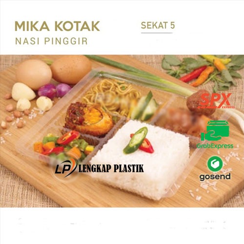 Mika Sekat 4, 5 dan 6 / Mika Box Makan / Mika Sekat Katering / Mika Sekat Pisang / Tatakan nasi kota