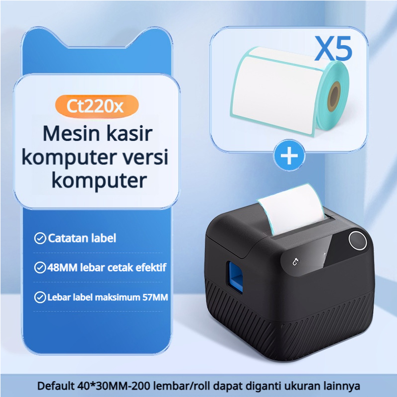 Printer Label - Printer Thermal Bluetooth Mini