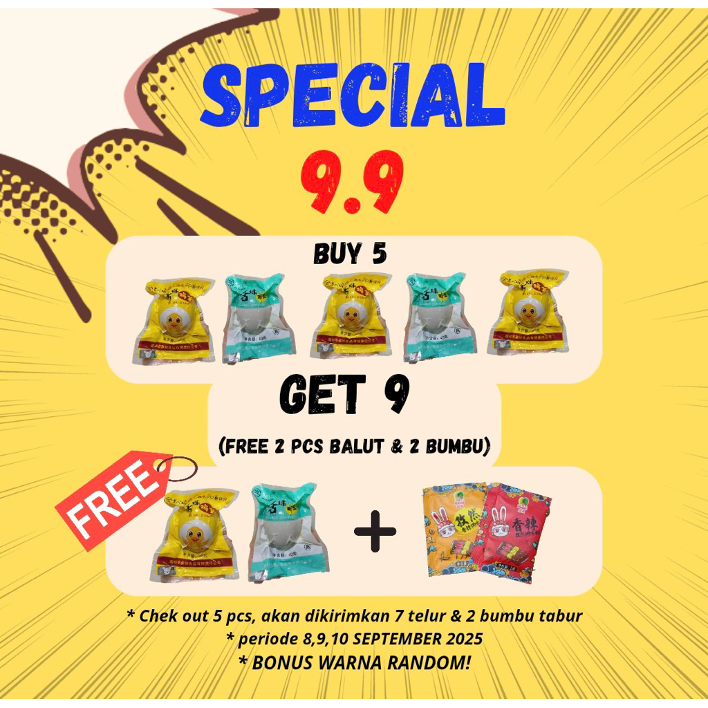 

SPECIAL 9.9 - (READY STOCK, Harga PER PCS) - Telur Balut Vacuum Viral - ASLI HOLOGRAM (WAJIB BACA DESKRIPSI)