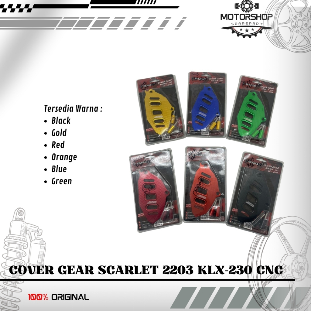 Cover Gear Scarlet 2203 KLX-230 CNC – Aksesoris Motor Trail