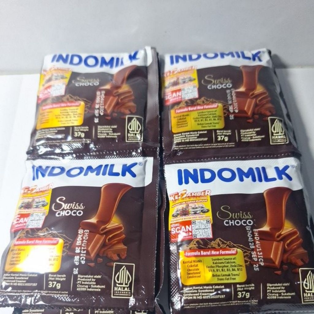 

indomilk coklat sachet 37g×6