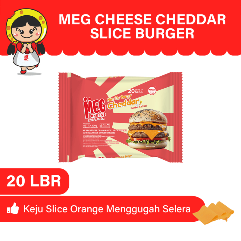 

BELI 1 GRATIS 1 MEG Cheddar Slice Burger 20's - NED