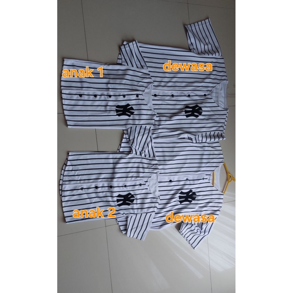 Dijual baju jersey baseball 4pcs preloved