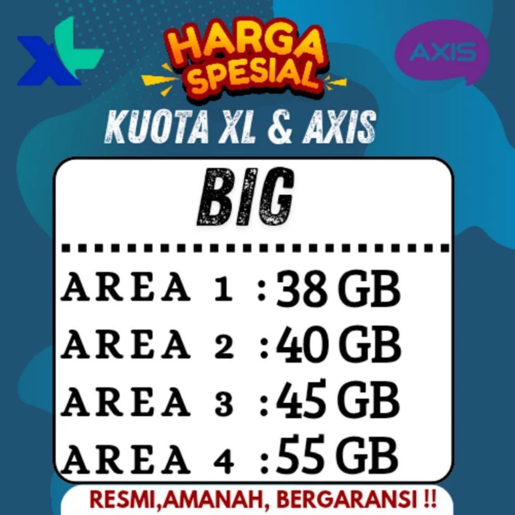 isi ulang kuota internet || XL DAN AXIS || 55Gb