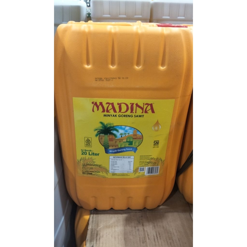Minyak goreng sawit madina 20liter jerigen