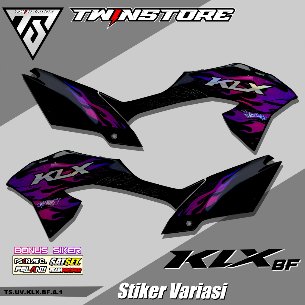 Striping Variasi motor KLX BF lis stiker variasi motor KLX bf bahan vinyl dan transparan