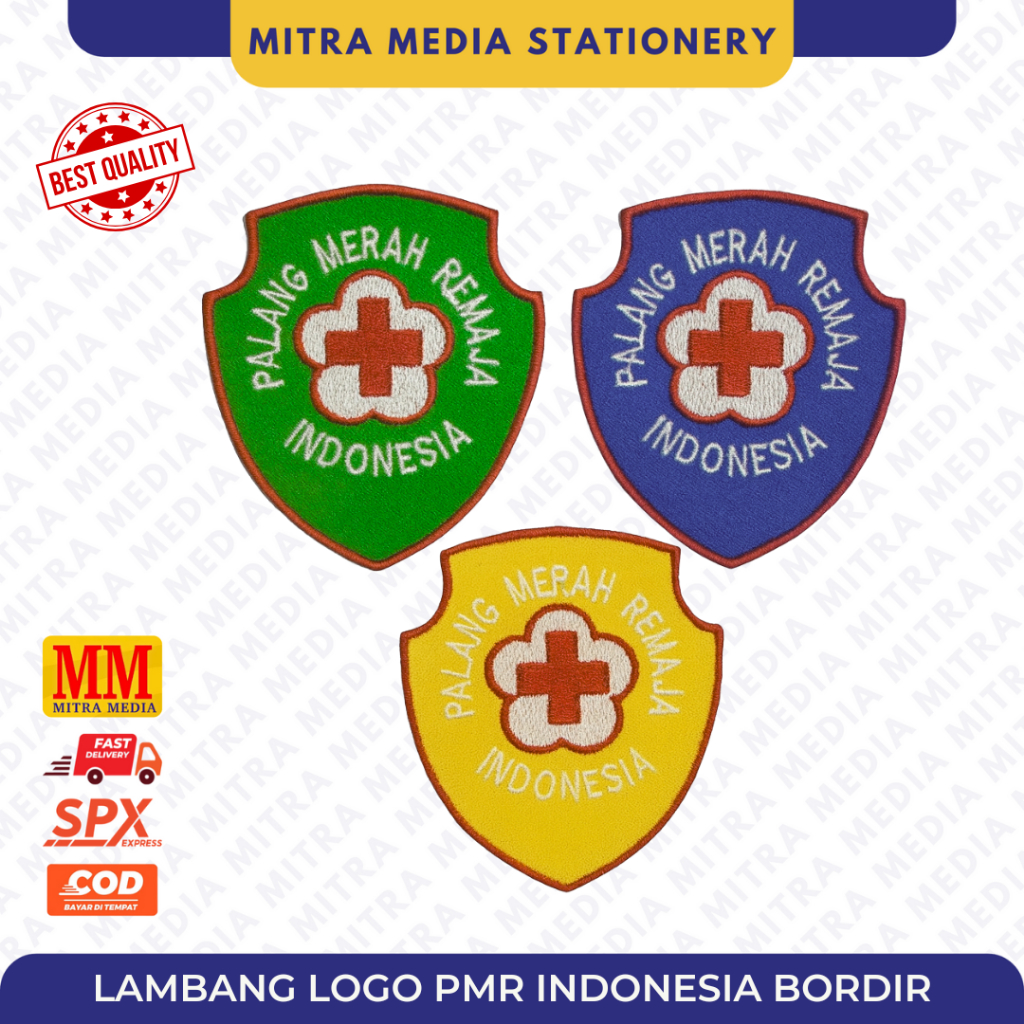 LAMBANG BET PMR / LOGO PMR BORDIR / BADGE PMR PERISAI BORDIR