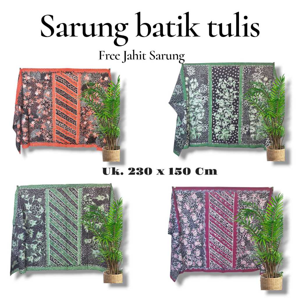 Kain Batik Premium Motif Elegan, Pakaian Sarung wanita / pria, kain 100% Batik Tulis Lasem