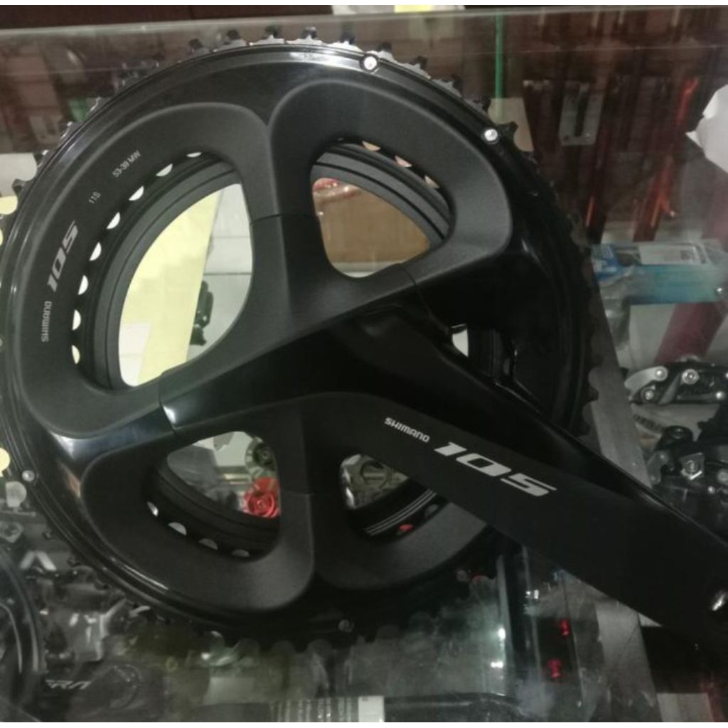 Shimano 105 Crankset 53-39T arm 170 tanpa BB sepeda