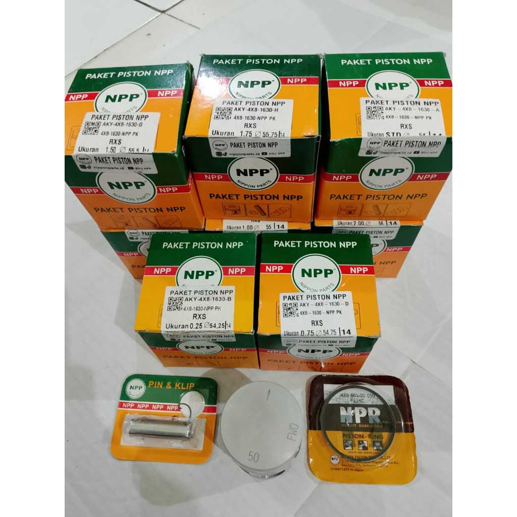 Piston Kit RXS NPP/ Seher Kit RXS NPP OS standar,25,50,75,100,125,150,175,200