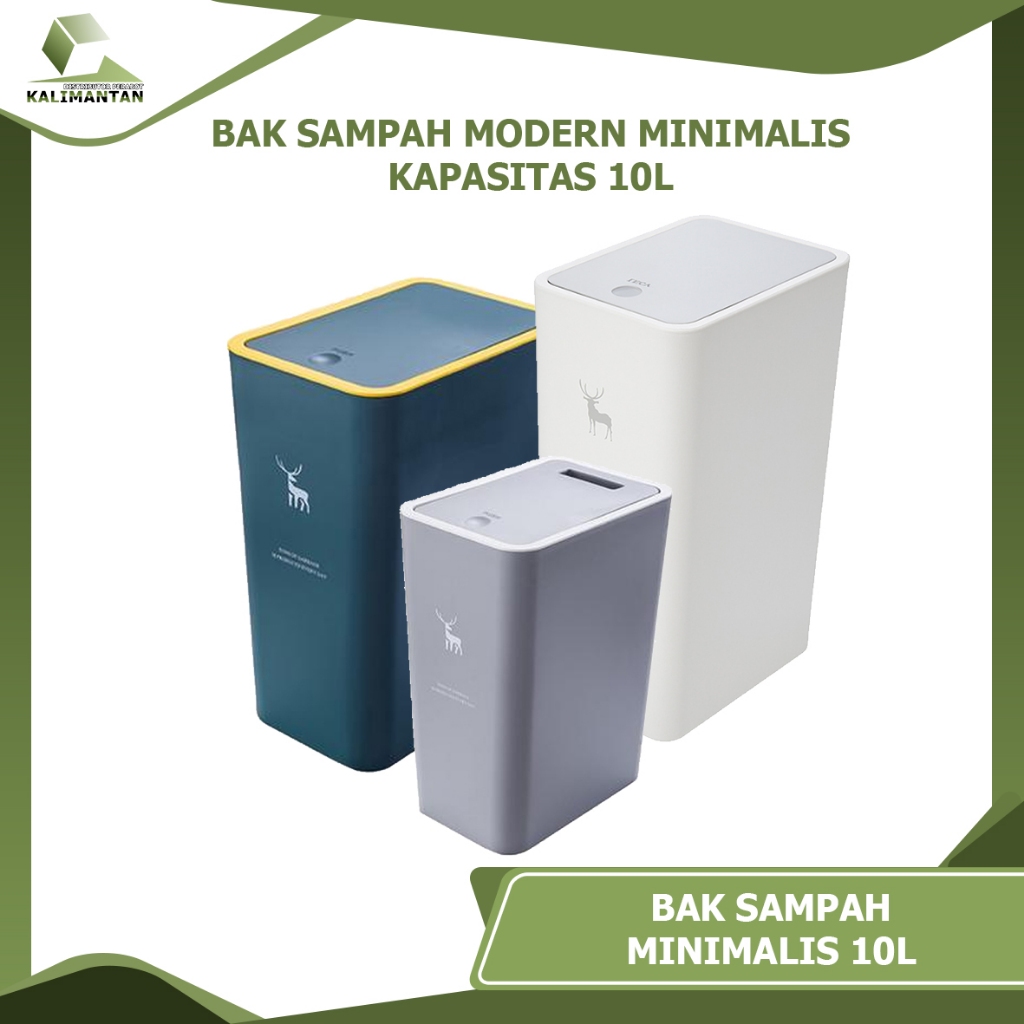 Tong Sampah Plastik Tertutup Desain Minimalis Kapasitas 10L / Tong Sampah Aesthetic