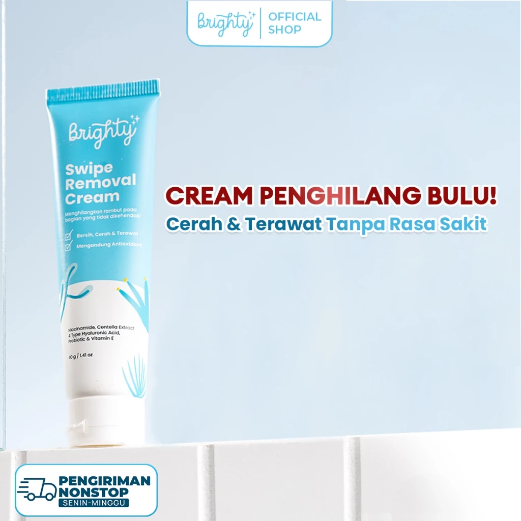 Brighty Swipe Removal Cream Waxing Ketiak Perontok Bulu Ketiak Permanen Pencukur Bulu Sugar Wax Hair