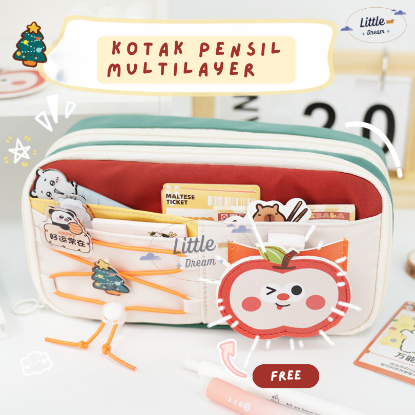 

Kotak Pensil Muat Banyak / Tempat Pensil Multifungsi Pouch Karakter Lucu Kapasitas Besar