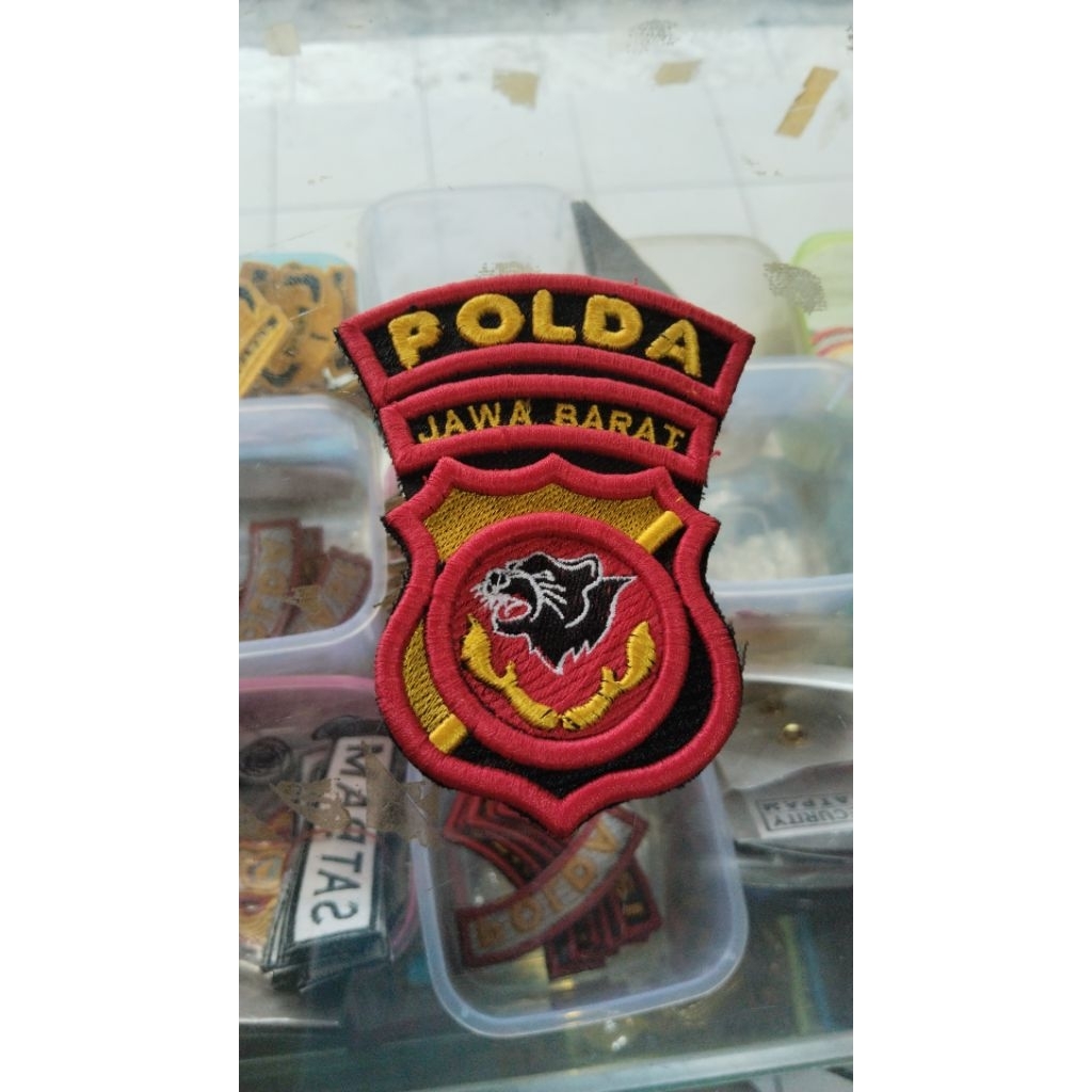 emblm bordir logo polda jawa barat