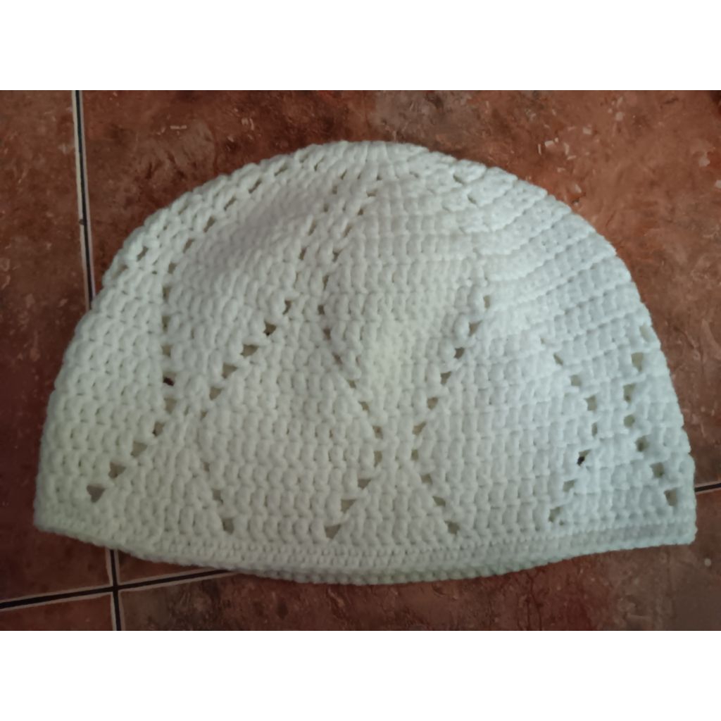 [souvenir] kupluk rajut, short beanies crochet, kupluk sholat