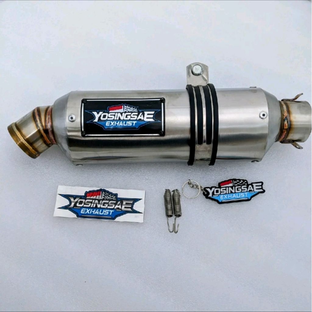 silincer knalpot racing YOSINGSAE oval jenong inlet 50/51mm