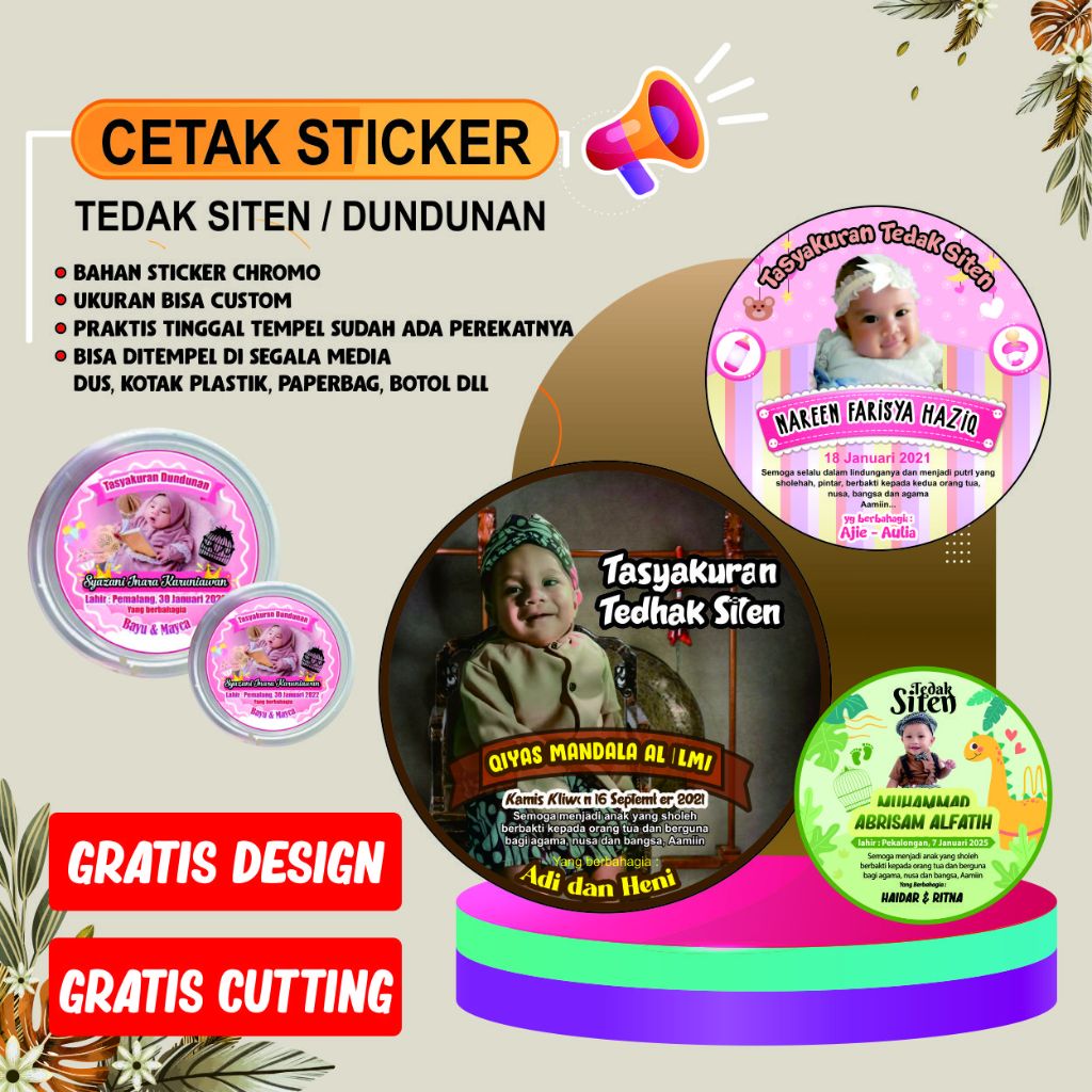 Sticker Chromo Tedak Siten Custom Design