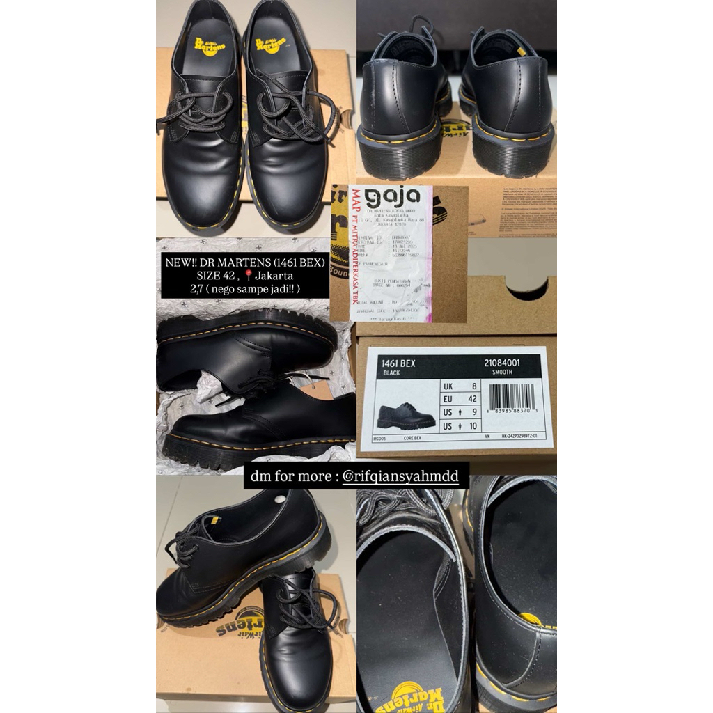 NEW Dr martens 1461 BEX ( black )