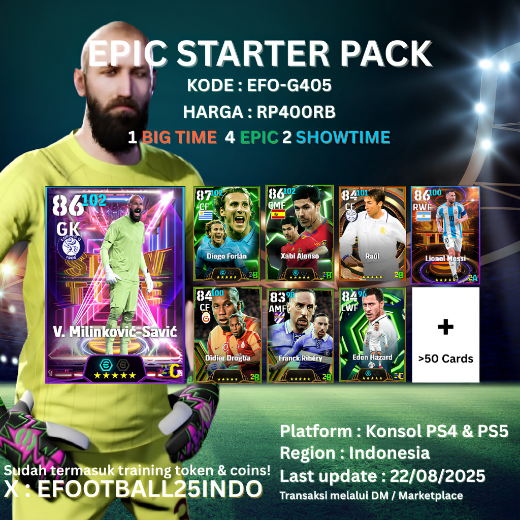 GrahaGamingID GGID-G405 Starter Pack Akun eFootball Konsol PS4 PS5