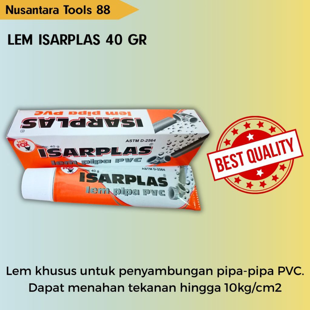 ISARPLAS TUBE ORIGINAL LEM PIPA PARALON PVC ORIGINAL