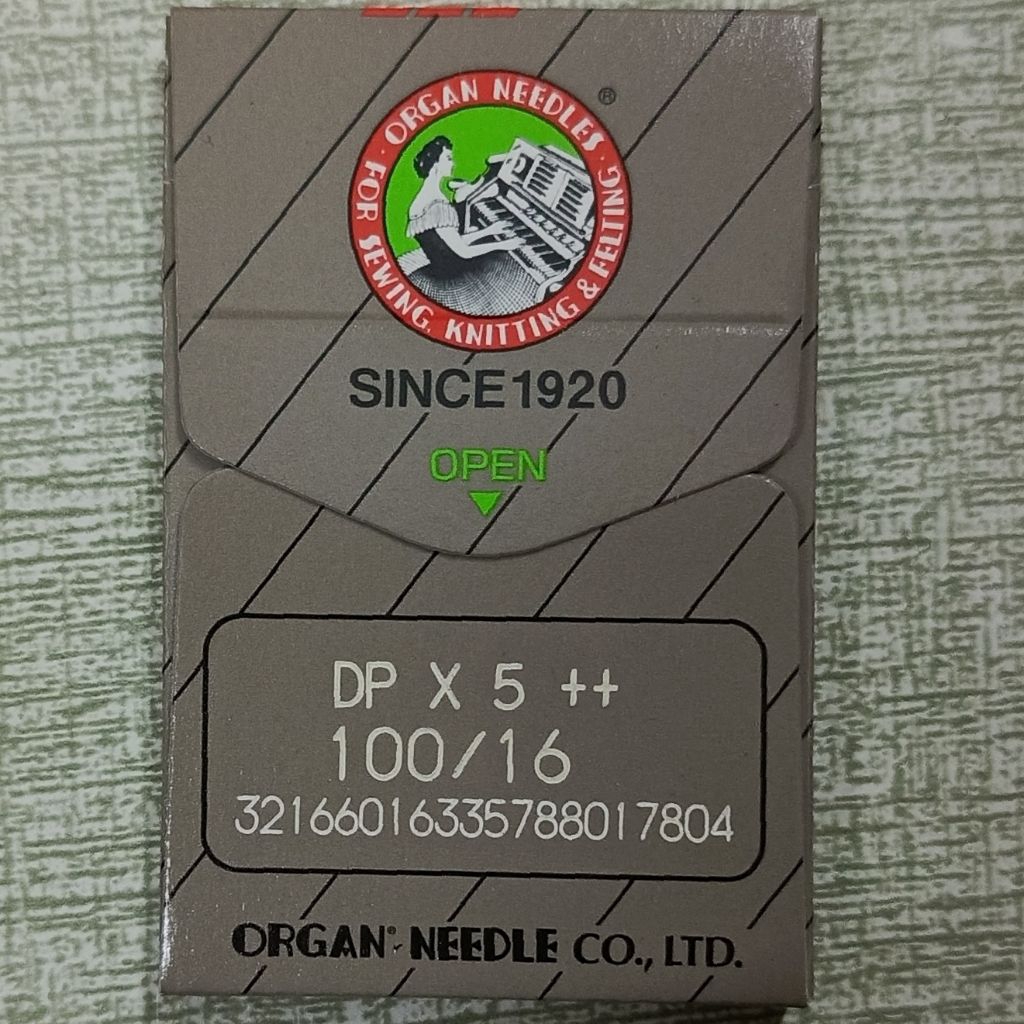 ORGAN DPx5 100/16 jarum mesin jahit sepatu tas lubang kancing DP x 5 nomor 16