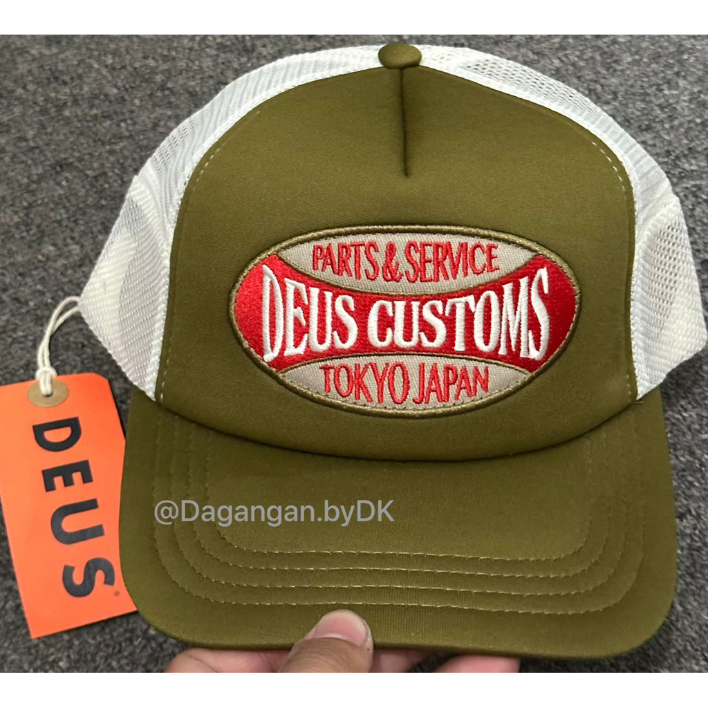 Topi Deus Ex Machina Tokyo Japan  Original 100% Green Army