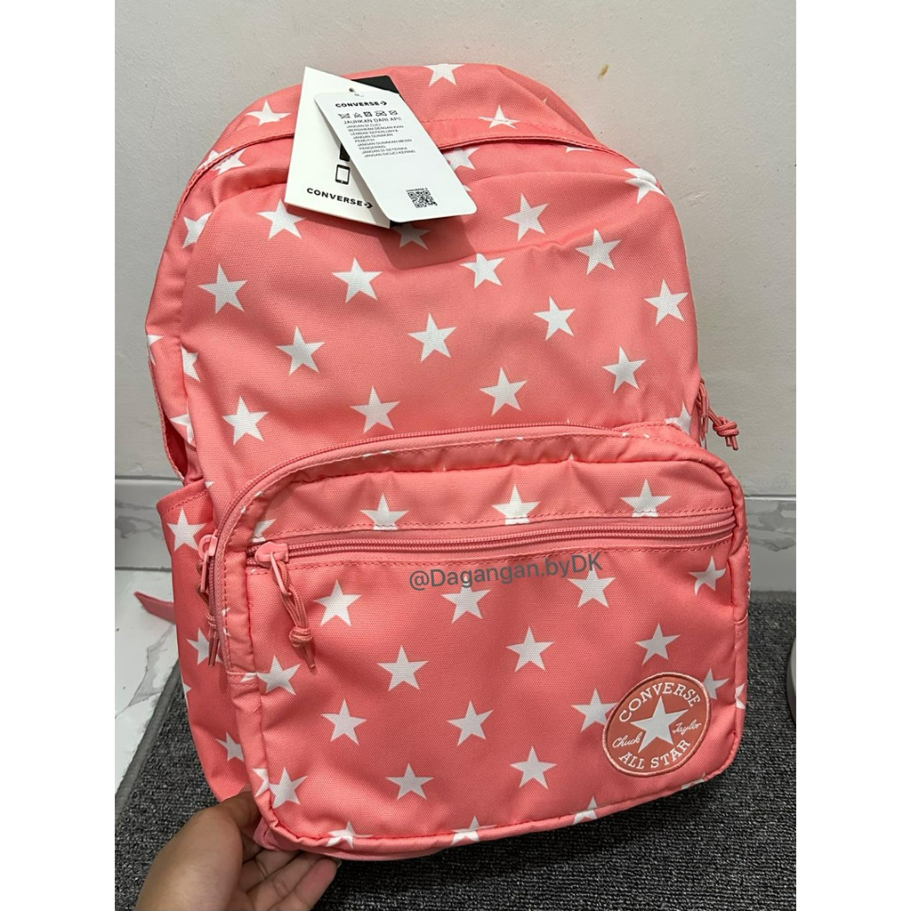 Tas Converse Backpack Stars Original 100% Soft Pink (Limited)