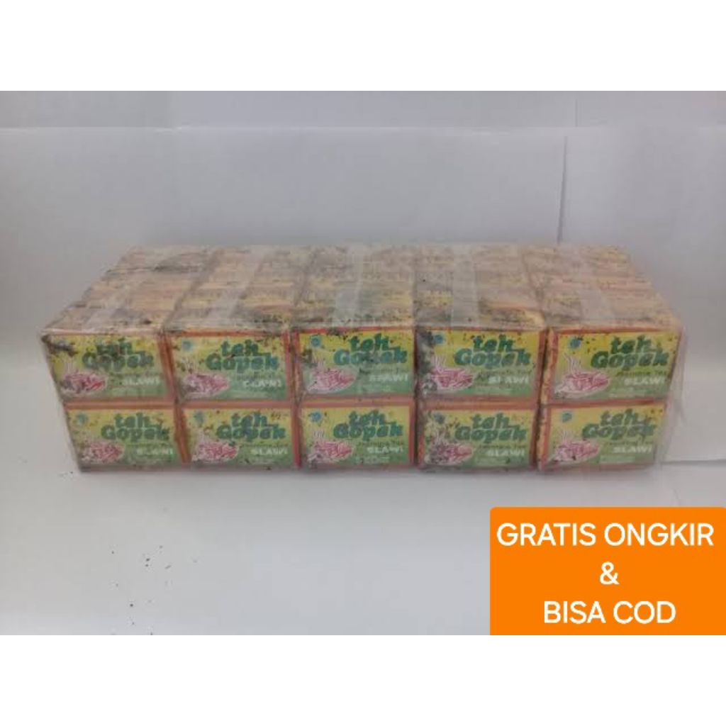 

TEH GOPEK SUPER PREMIUM TEH GOPEK SLAWI 1 SLOP ISI 50pcs