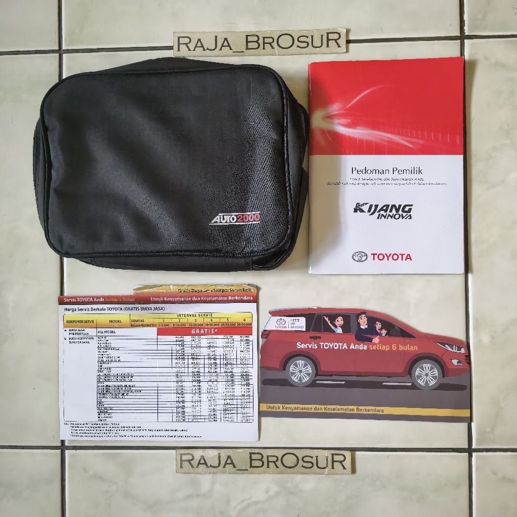Buku Pedoman Pemilik Manual book Toyota Kijang Innova Reborn 2015-2021 Free tas ORI Original 1 Set