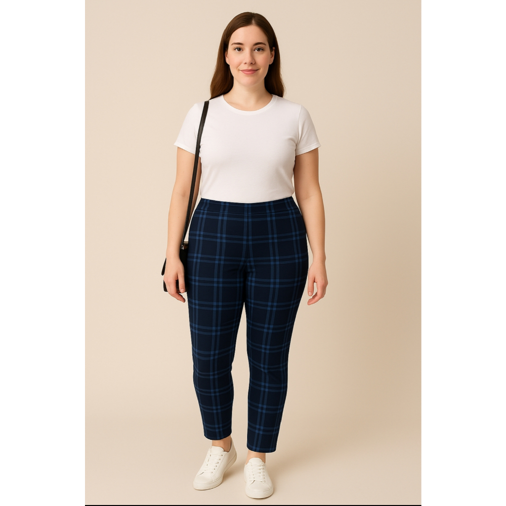 BIG SALE CELANA LUNA BAGGY PANTS KOTAK KOTAK SUPER JUMBO SCUBA PREMIUM