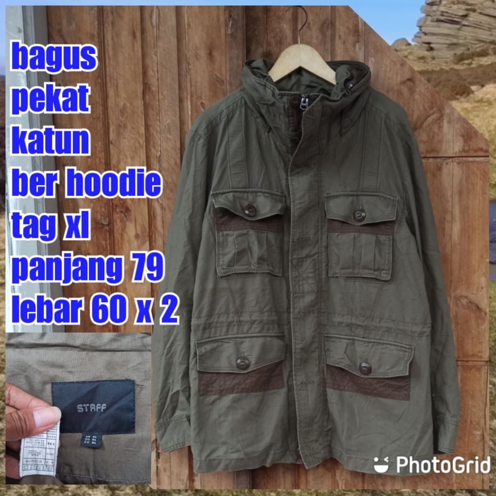 jaket parka army military green hijau m65 fashion staff besar jumbo