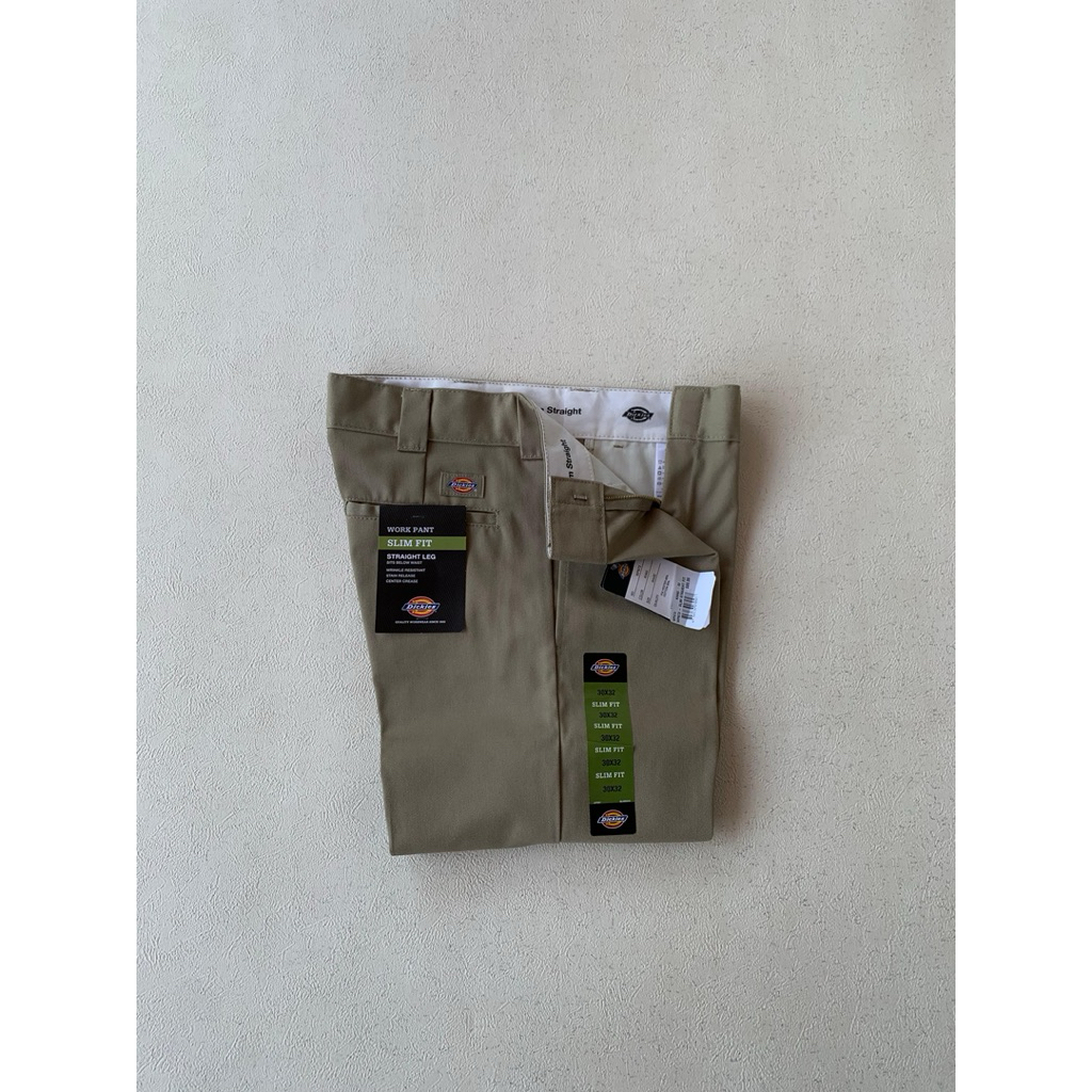 DICKIES - 873 SLIM STRAIGHT WORK PANTS KHAKI