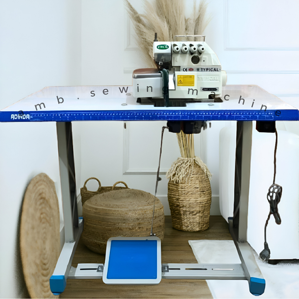 Mesin Obras B5 SIRUBA Dan TYPICAL Dinamo Servo Digital Tipe 75dengan Meja kaki fullset dinamo servo