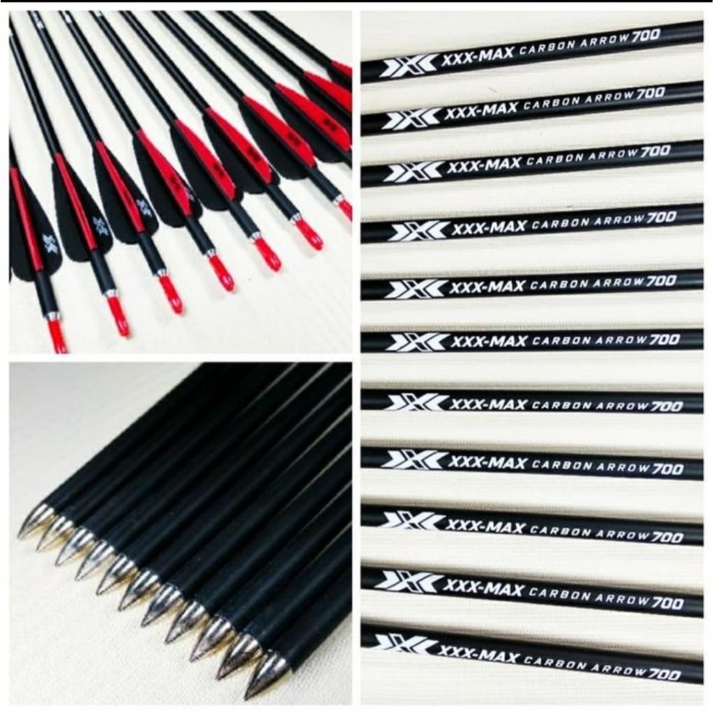 XXX-MAX Carbon Arrow 700 - Anak Panah Mix Carbon Spine 700 - Olahraga Panahan