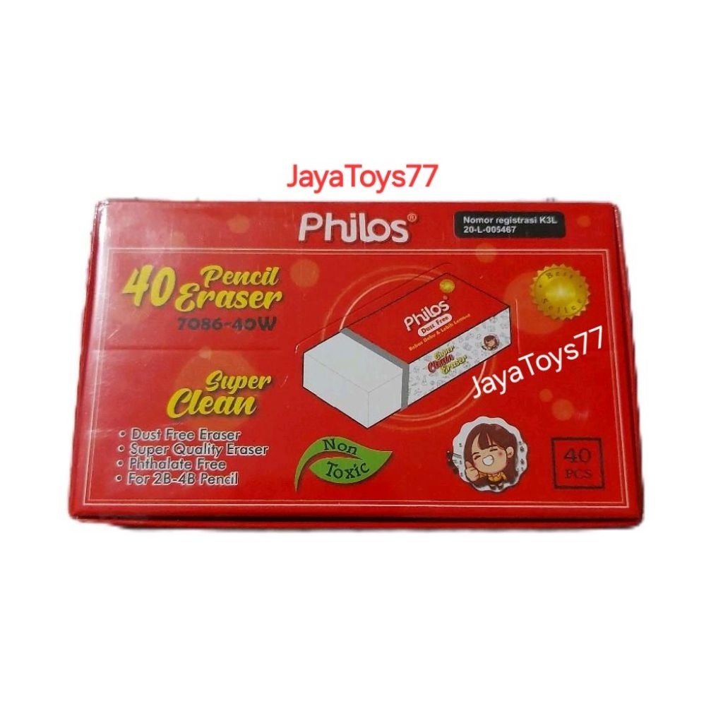 

Penghapus Philos putih 40pcs