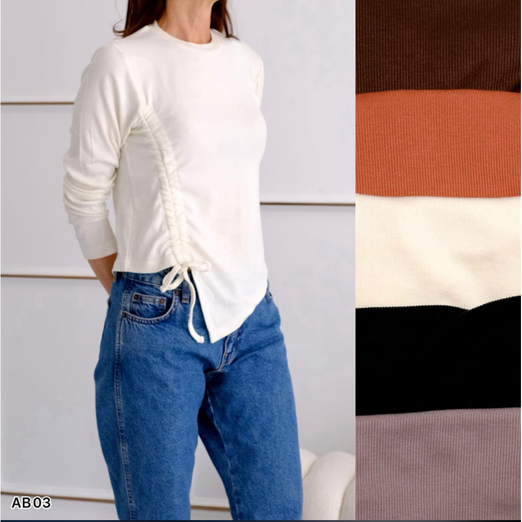 Kaos Katun Knit Panjang