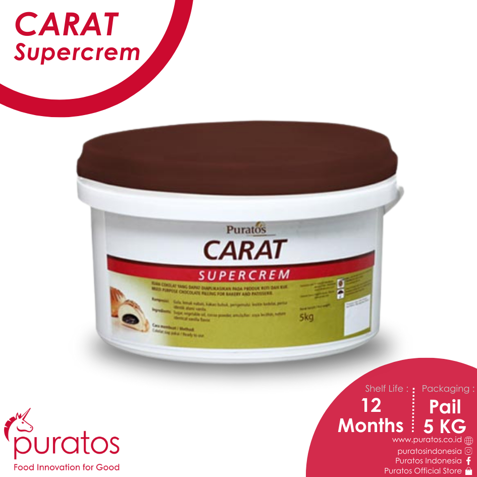 

Puratos Carat Supercrem Bucket / Filling Coklat Siap Pakai - 5 Kg