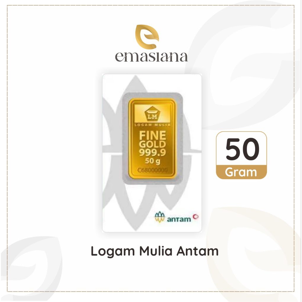 Logam Mulia Antam 50 gr - Press terbaru LM Certieye