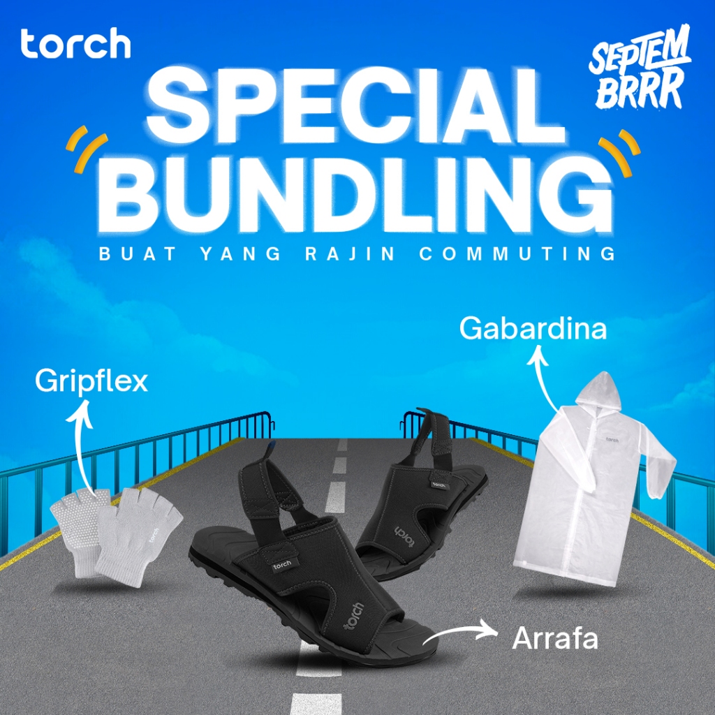 Torch Special Bundling Sandal Pria Outdoor Arrafa - Sendal Lebaran Haji Umroh Mudik Kasual Anti Slip