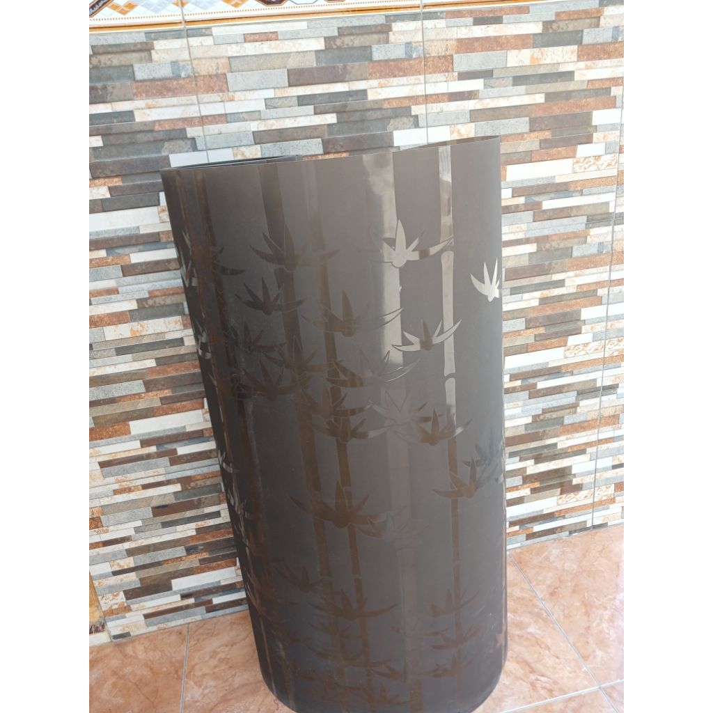 fiber plastik penutup pagar motif lebar satu meter