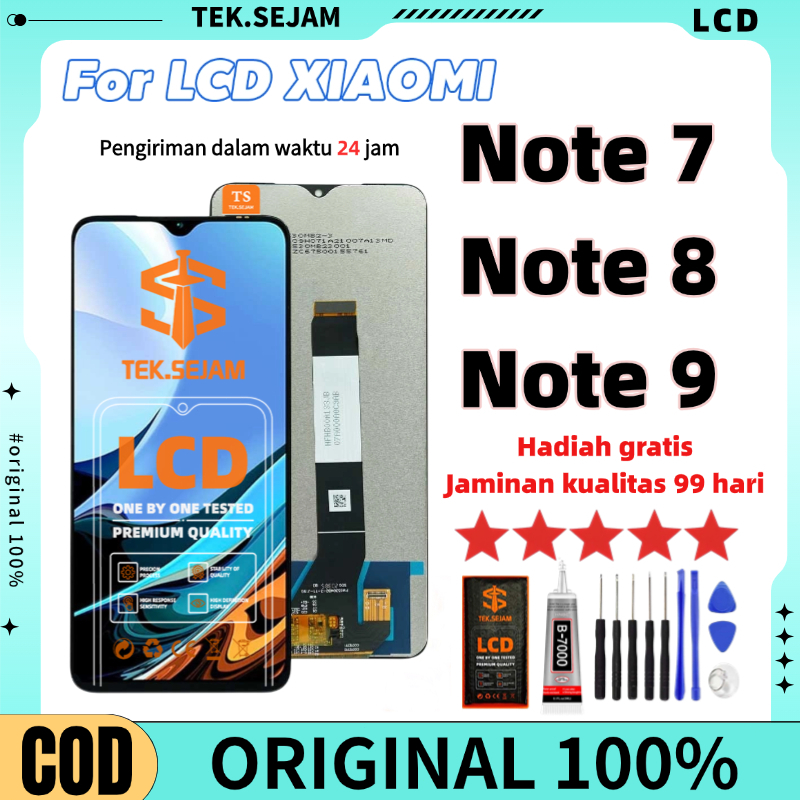 LCD XIAOMI TOUCHSCREEN FOR REDMI NOTE 6A 7 8 8A 9T 9 ORIGINAL Layer Full set 100%