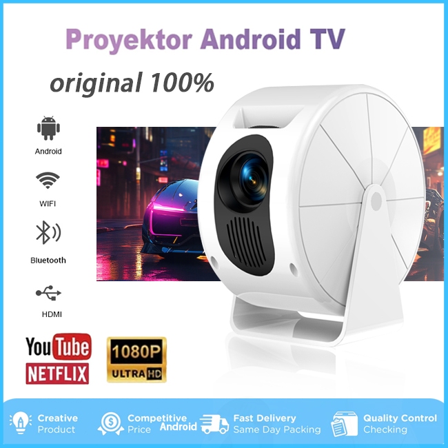 T269 Proyektor Android 13 TV Proyektor 2K  portable Home Theater Smart Proyektor