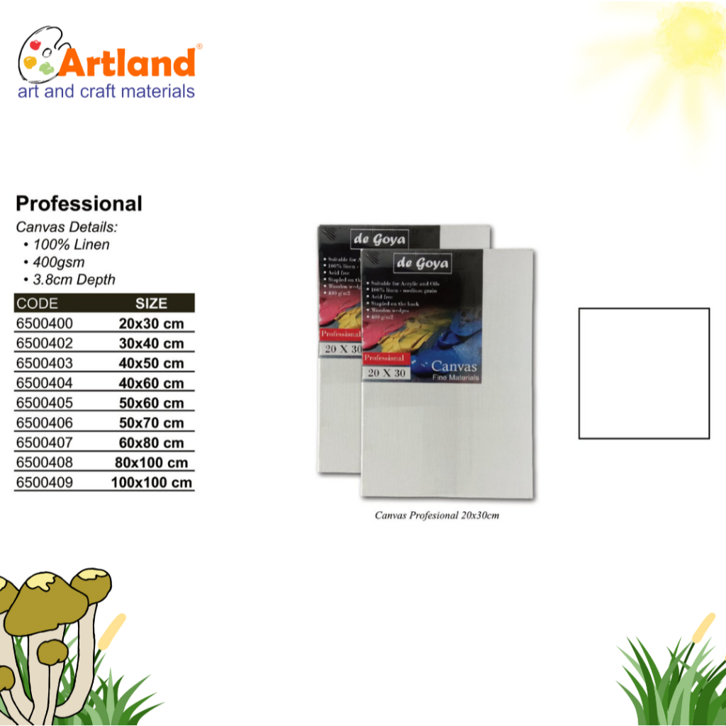 

De Goya Professional Canvas 100% Linen 400gsm – Kanvas Premium Tebal 3.8cm untuk Acrylic & Oil Painting ( Ukuran Besar )