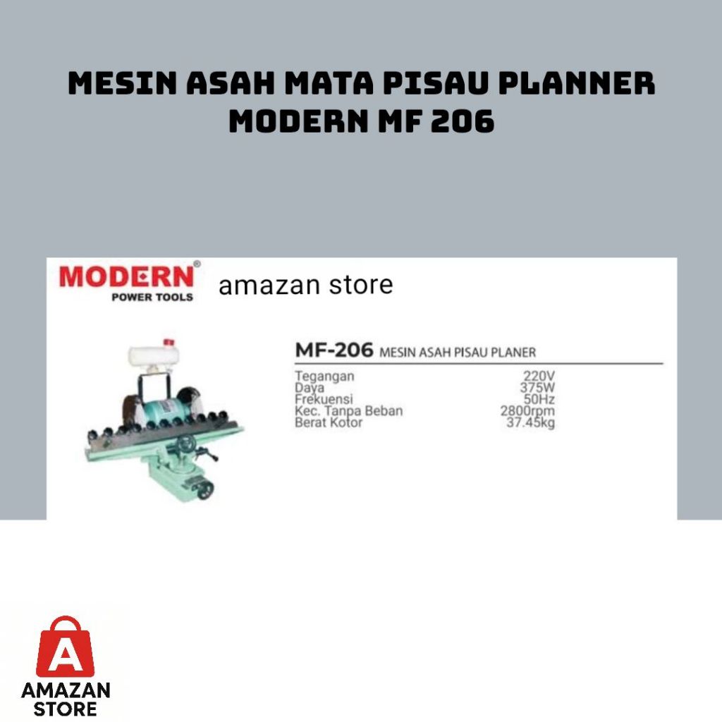 Mesin Asah Pisau Planner MF 206 Modern / Mesin Asah Mata Pisau Planner Modern MF 206